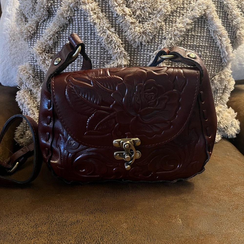Patricia Nash Micaela Rose Tooled Shoulder Bag